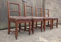4 Antique Oak Chairs Original Leather _11.JPG